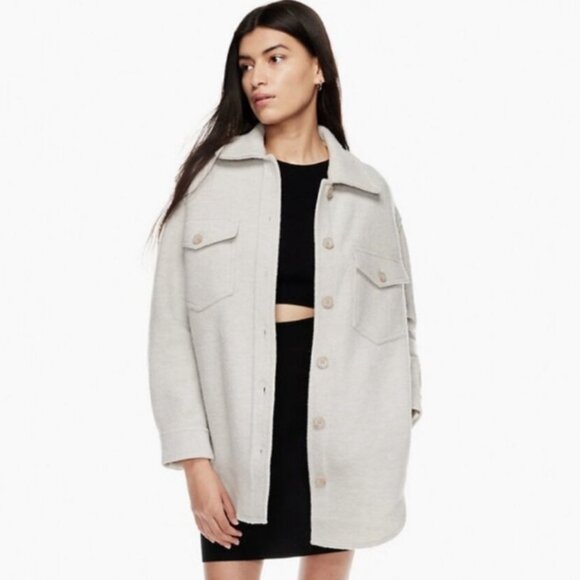 Aritzia Wilfred Free The Ganna Long Shirt Jacket - Picture 1 of 9